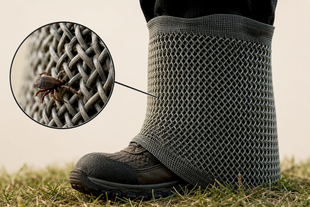 Illustration of mesh blocking a tick