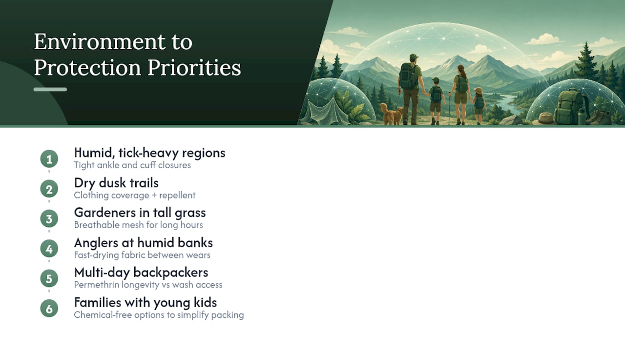 Outdoor conditions matched to protection priorities