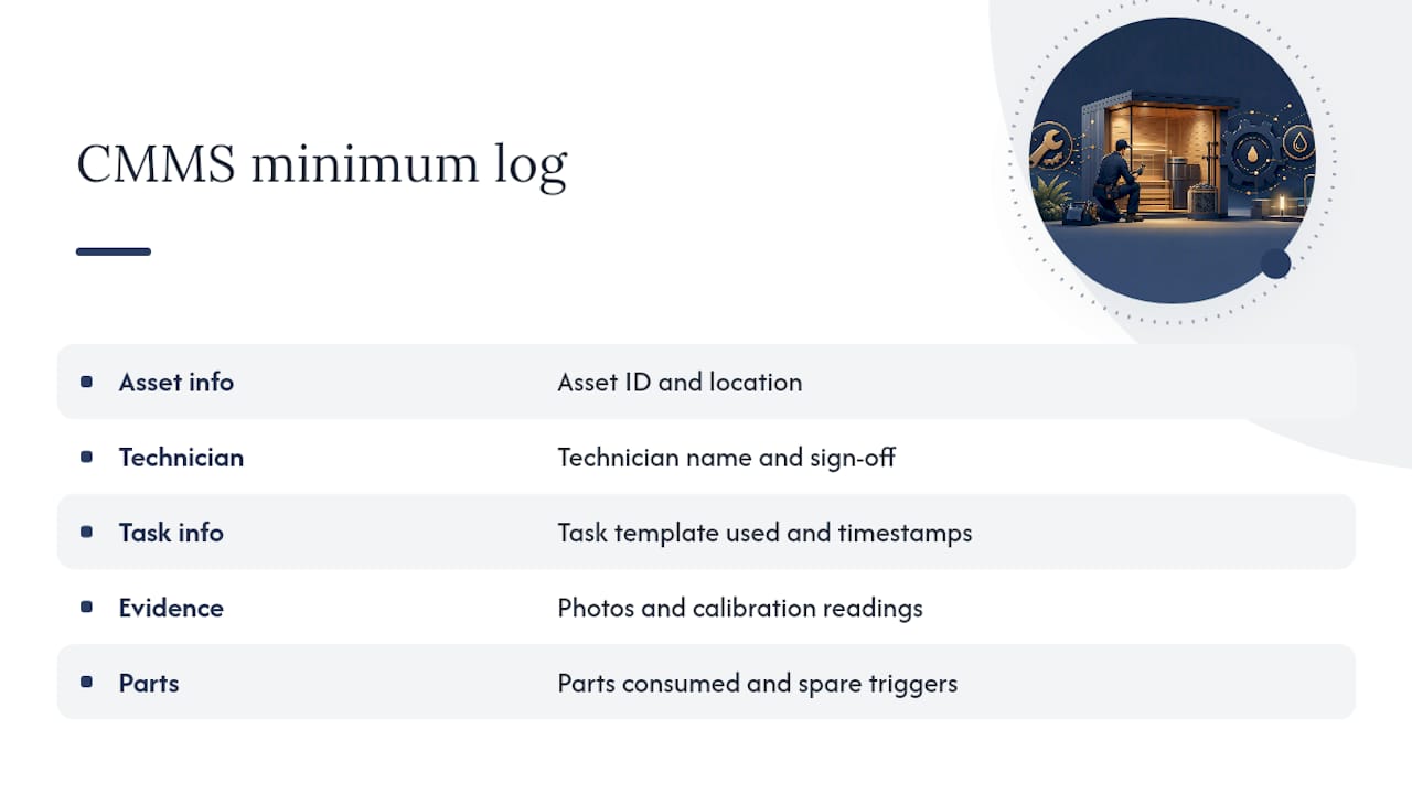 Why a CMMS Changes the Economics of Sauna Upkeep — overview diagram
