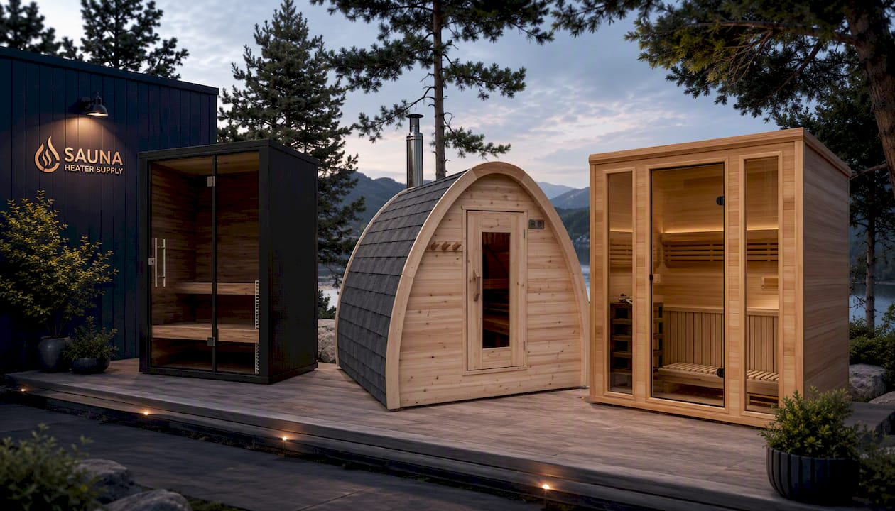 Haljas Hele Nano 2-Person Outdoor Sauna House