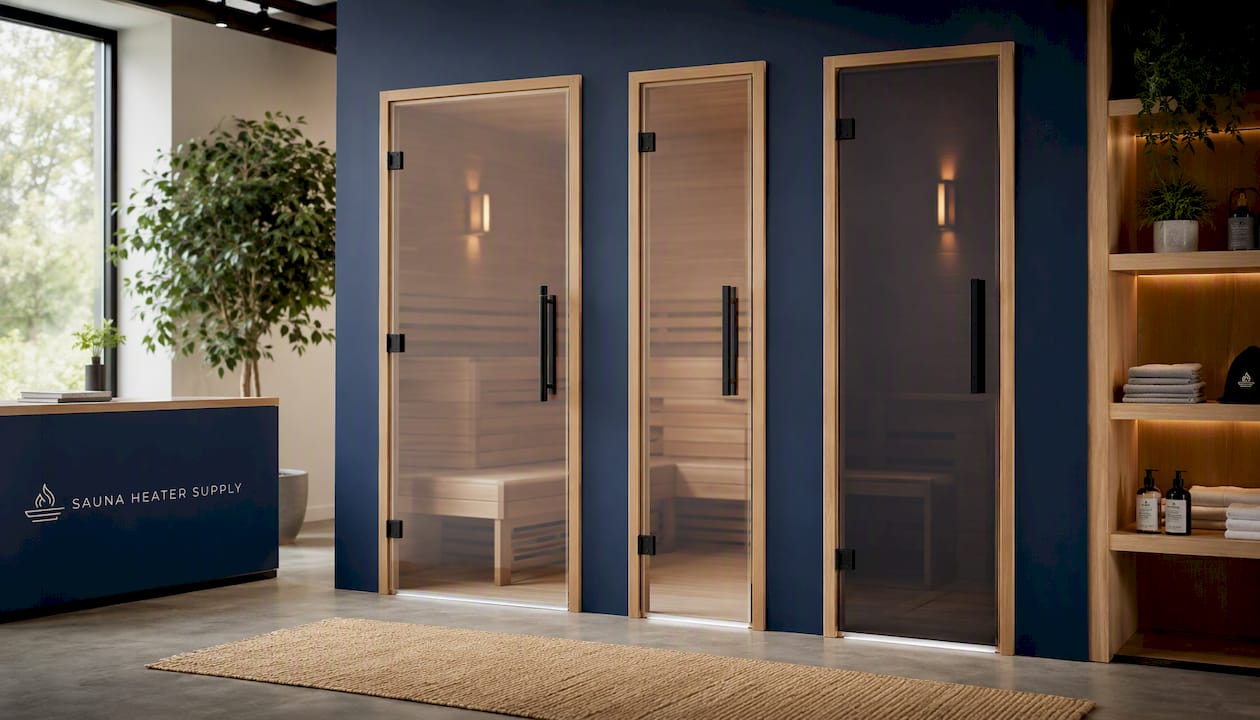 ProSaunas Clear ADA Glass Sauna Door 36x81 Thermo-Aspen