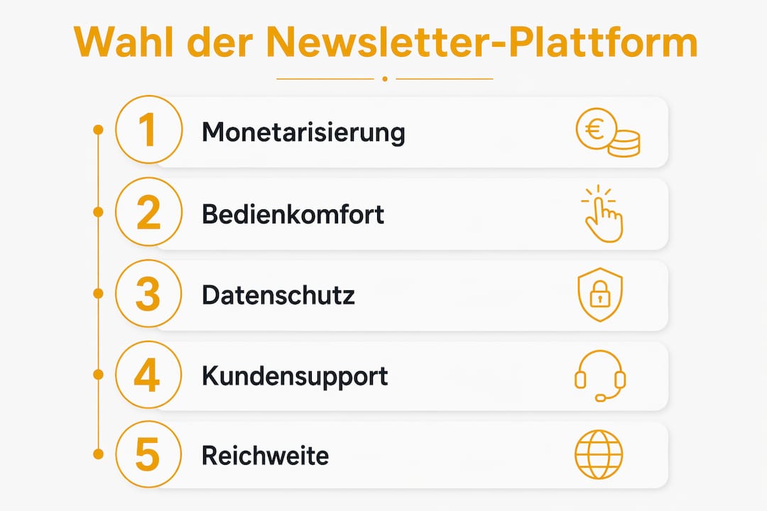 Infografik: Worauf es bei der Auswahl einer Newsletter-Plattform wirklich ankommt