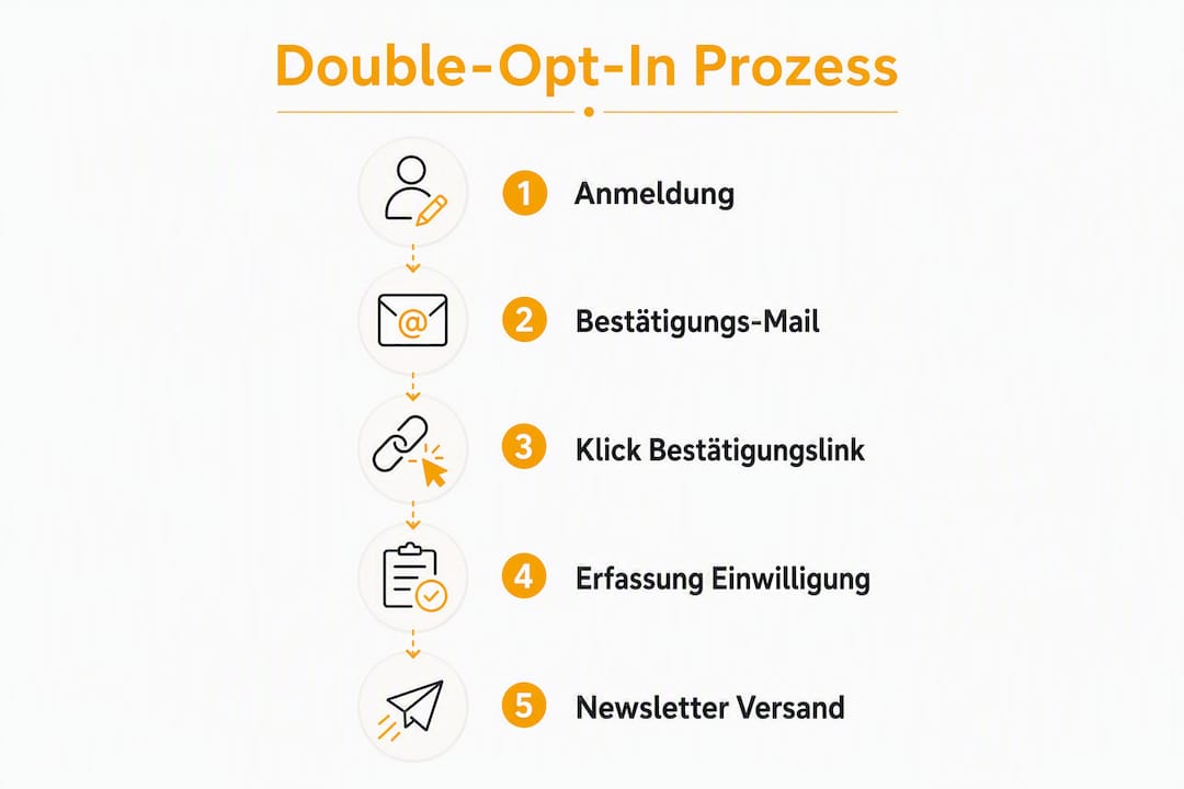So funktioniert das Double-Opt-In-Verfahren – Eine Infografik zum Ablauf