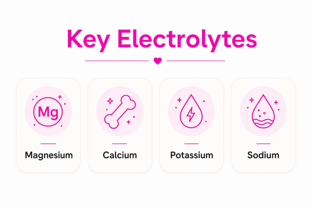 Infographic showing hierarchy of key electrolytes