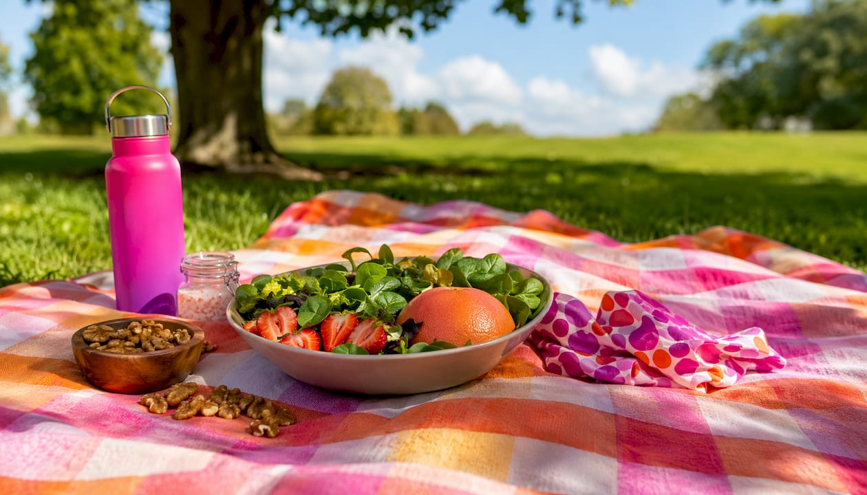 Close-up of mineral-rich foods for menopause hydration