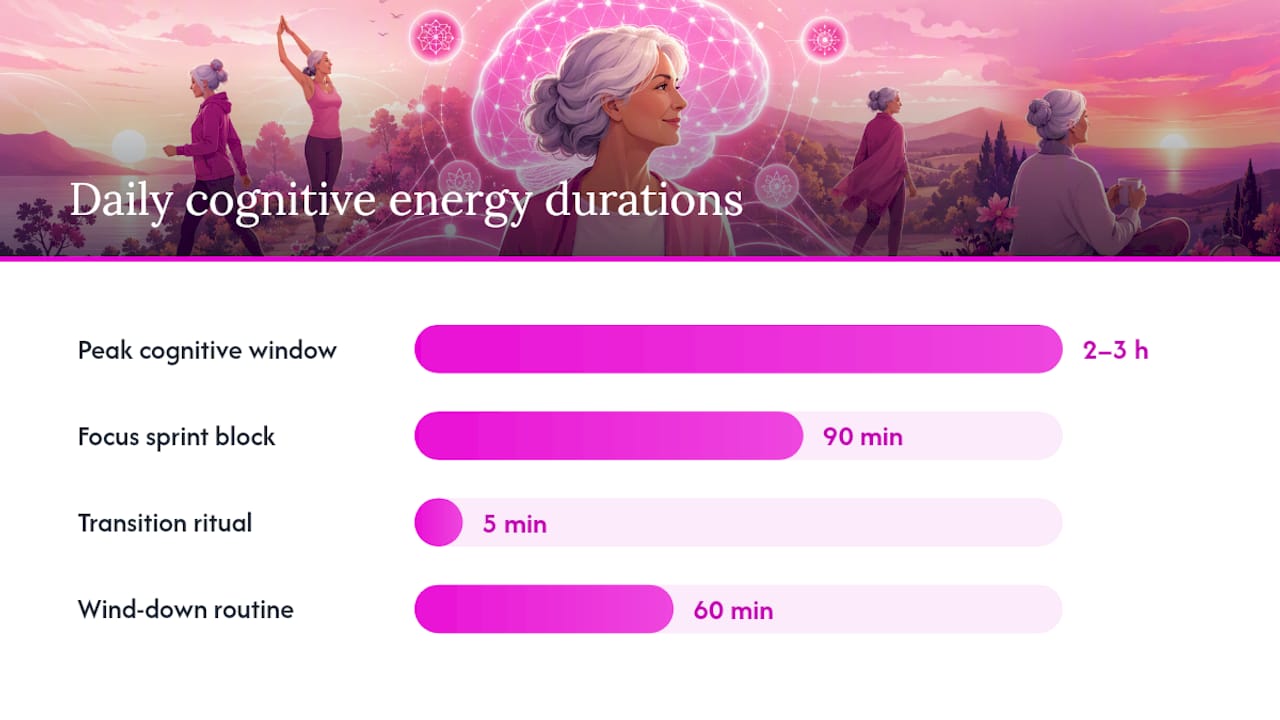 Diagram of daily routines supporting focus