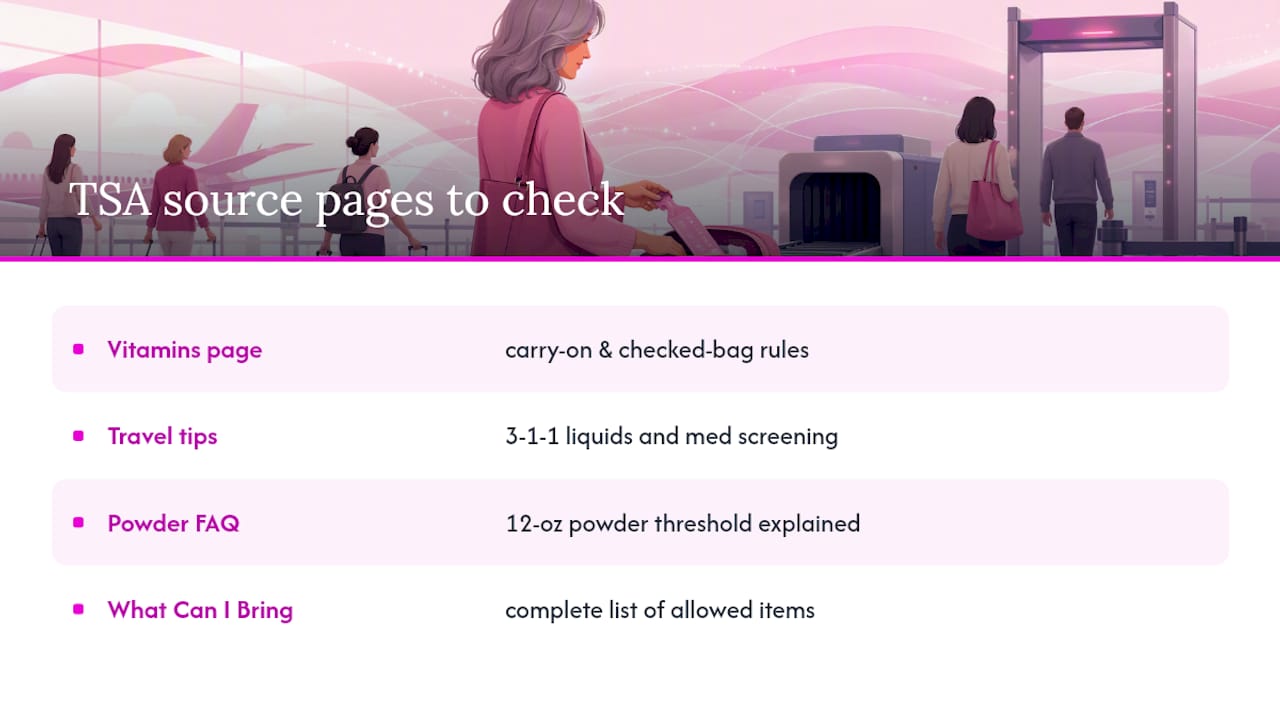 Official TSA Resources for Verifying the Rules — overview diagram