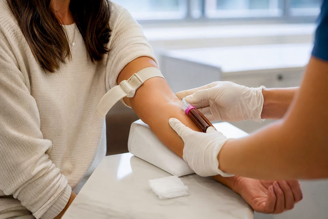 Blood sample collection for ferritin testing