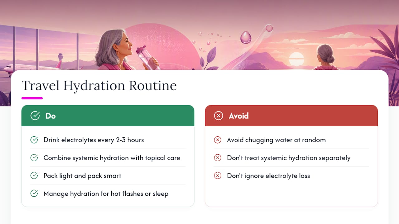 A Travel-First Take on Hydration From the Inside Out — overview diagram