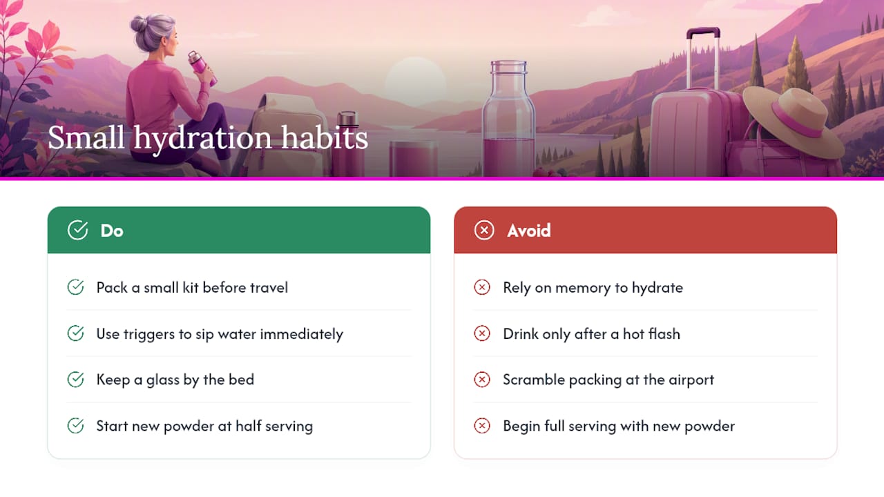 Small Habits That Make Hydration Easier — overview diagram