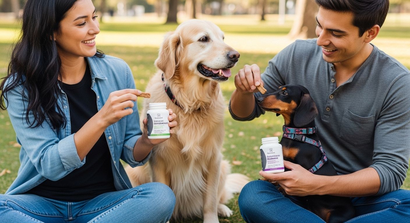 verschiedene Hunde Ergänzungsfuttermittel Anwendung