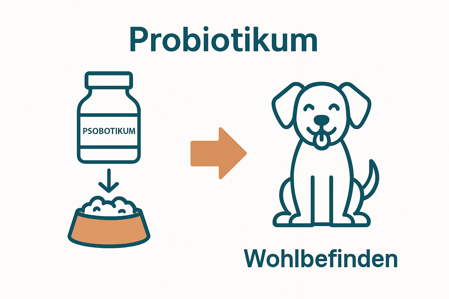 Simple two-step workflow for giving dog probiotics