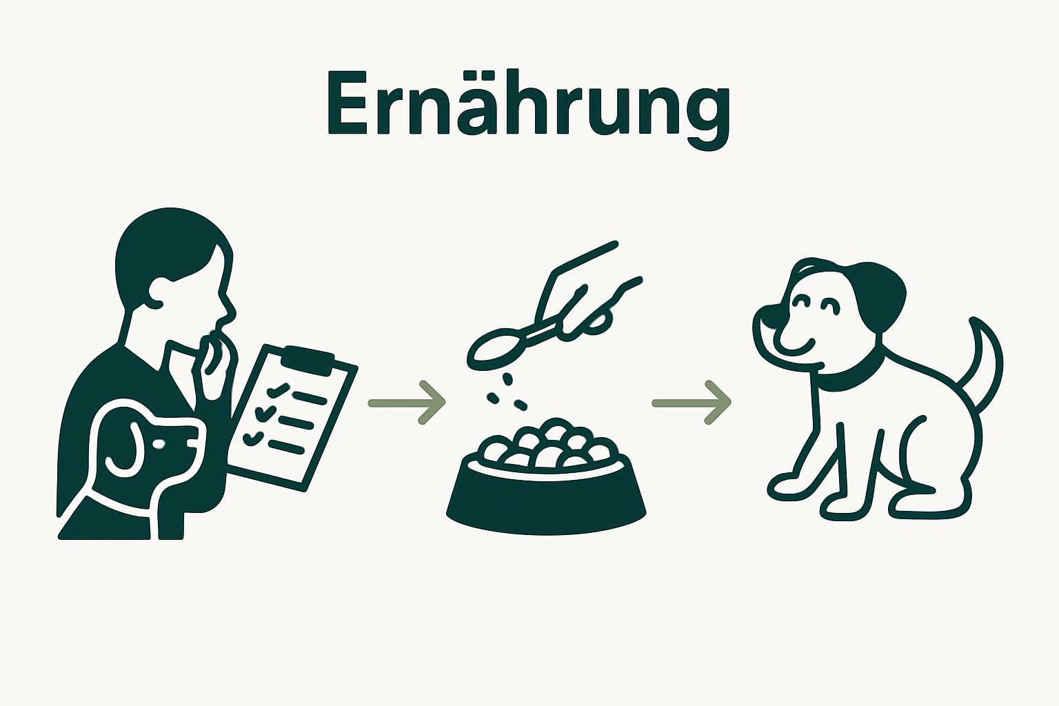 Dreistufige Anleitung: Bedarf beobachten, Supplement dosieren, Hund füttern