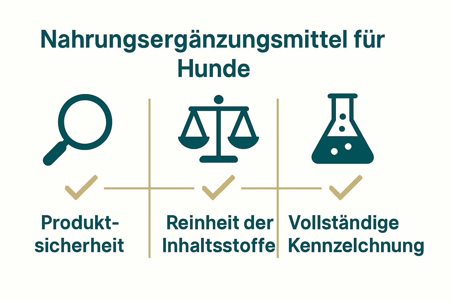 Qualitätsstandards Nahrungsergänzung Hund Infografik