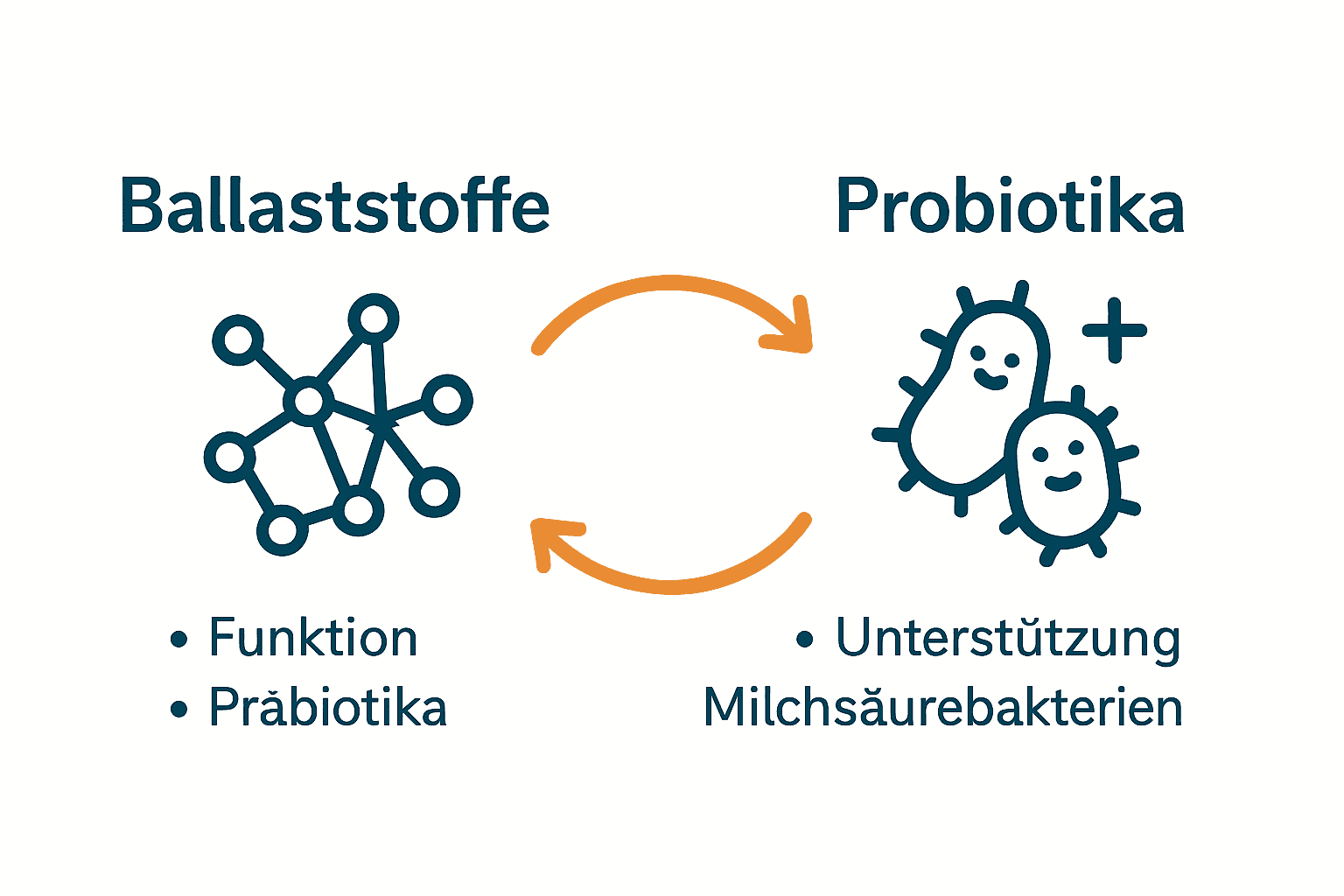 Vergleich Infografik Präbiotika versus Probiotika beim Hund