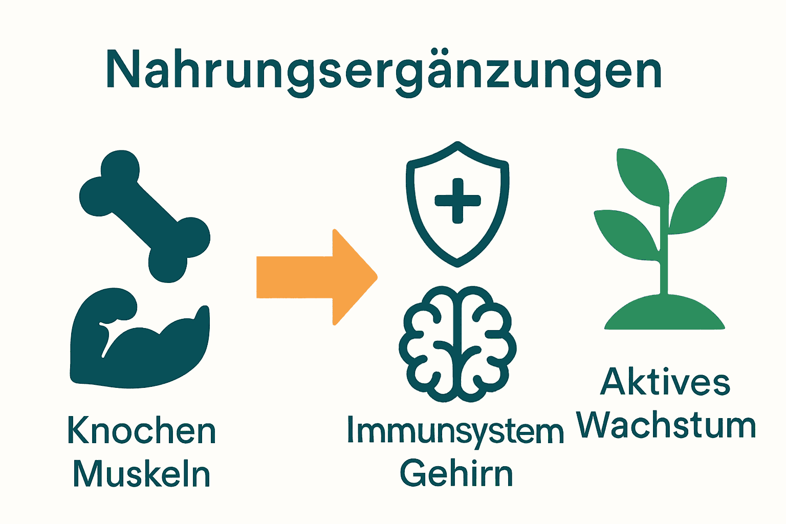 Infografik Wachstum Effekte Nahrungsergänzung Hund