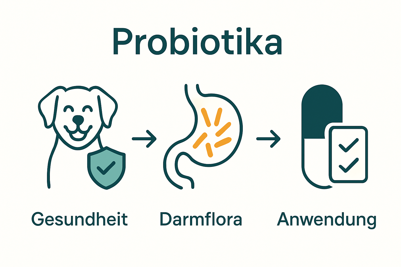Infografik: Wirkung von Probiotika auf Immunsystem, Darm und Dosierung