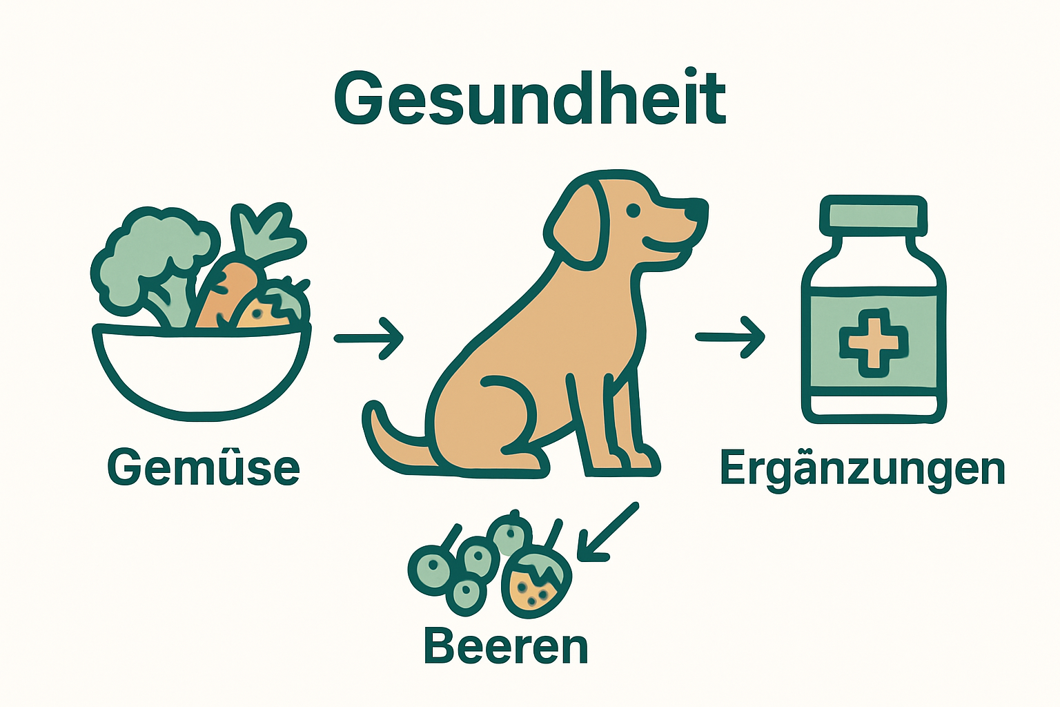 Infographic showing antioxidant sources for dogs