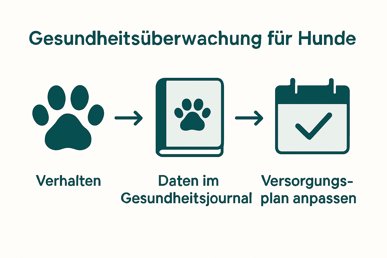 Infografik: So behältst du die Gesundheit deines Hundes im Blick – Schritt für Schritt