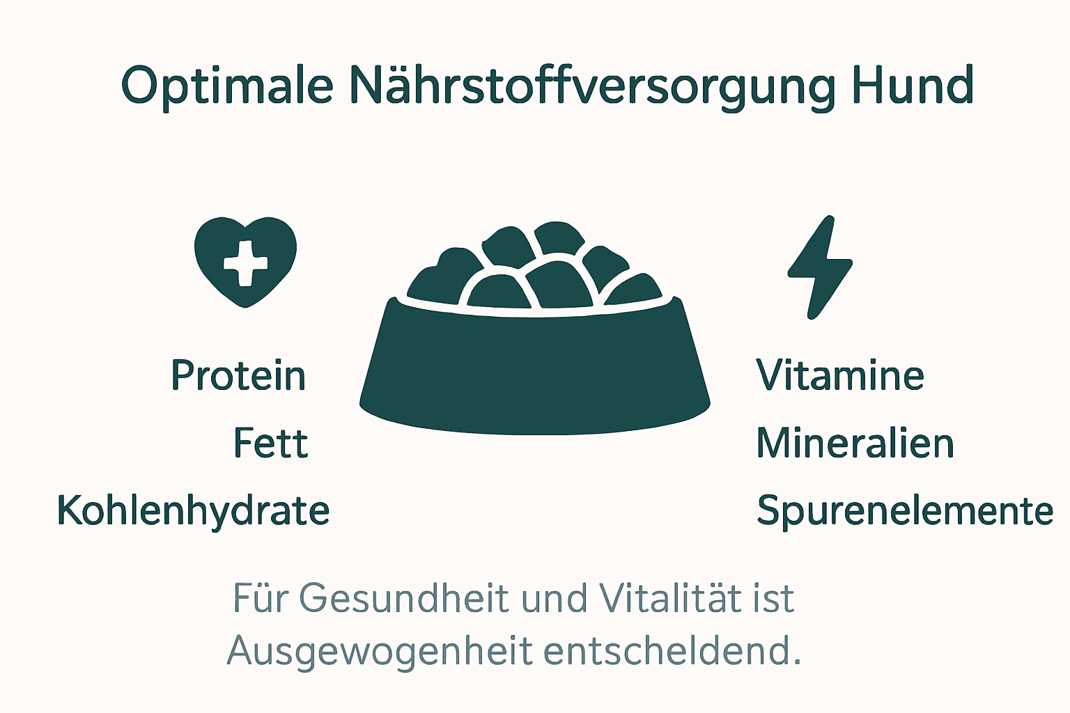 Infografik: So versorgst du deinen Hund optimal mit allen wichtigen Nährstoffen