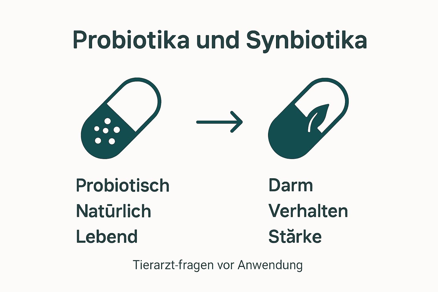 Vergleichende Infografik: Probiotika und Synbiotika im Überblick