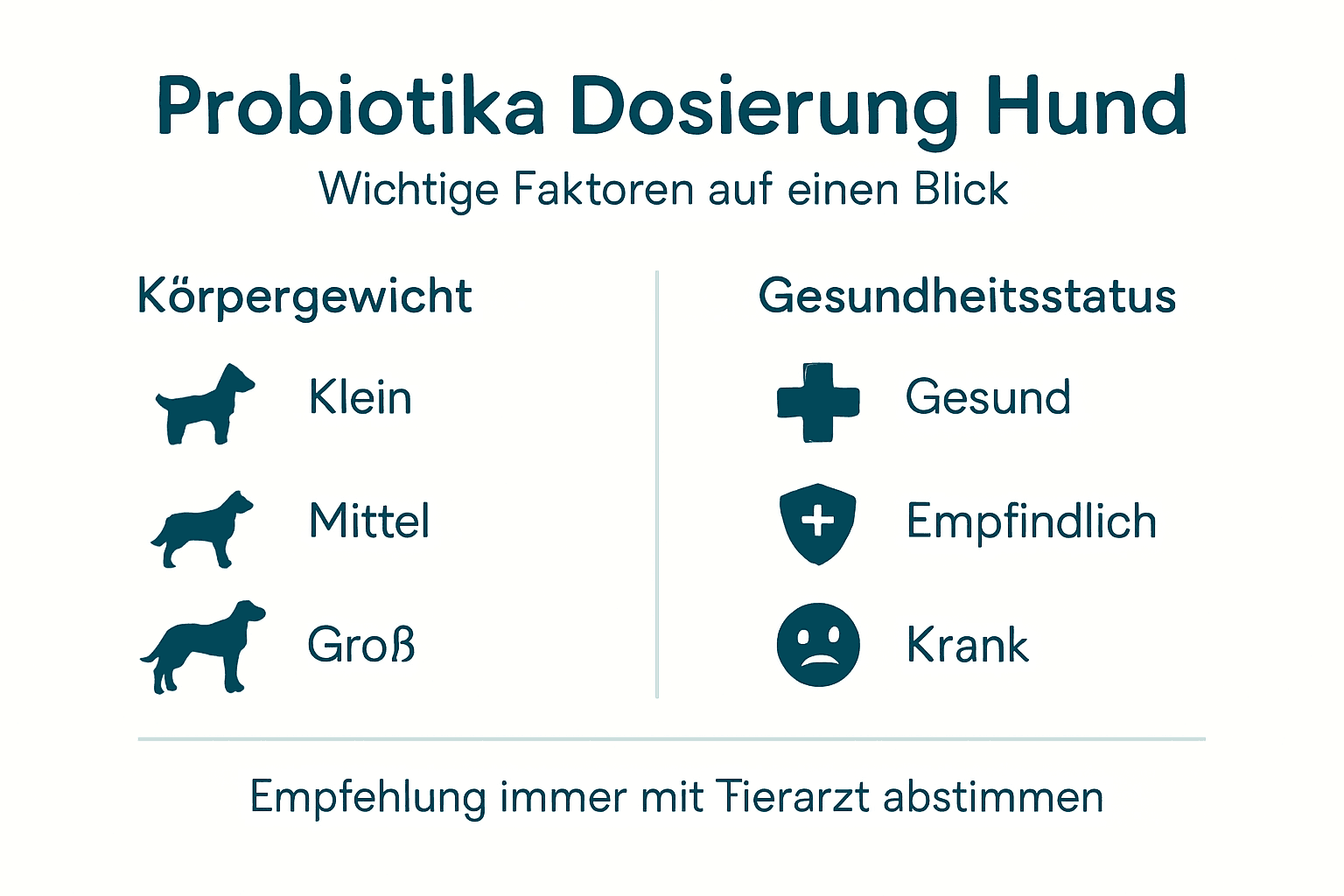 Übersicht: Die richtige Probiotika-Dosierung für Hunde