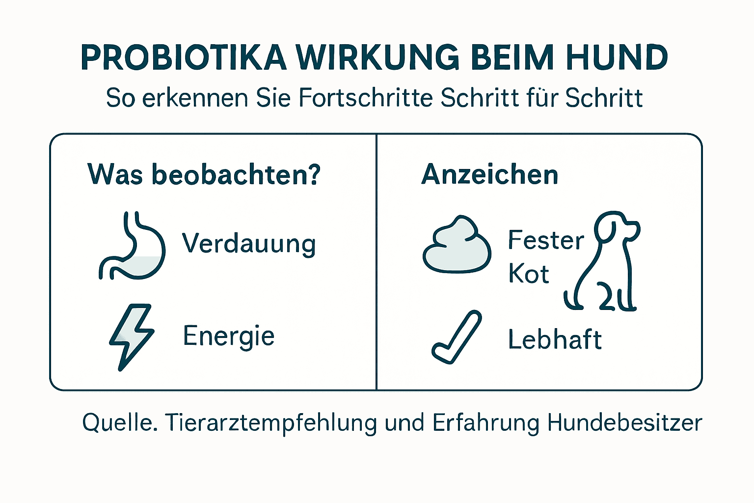 Infografik: Wie Probiotika bei Hunden wirken und worauf bei der Anwendung zu achten ist