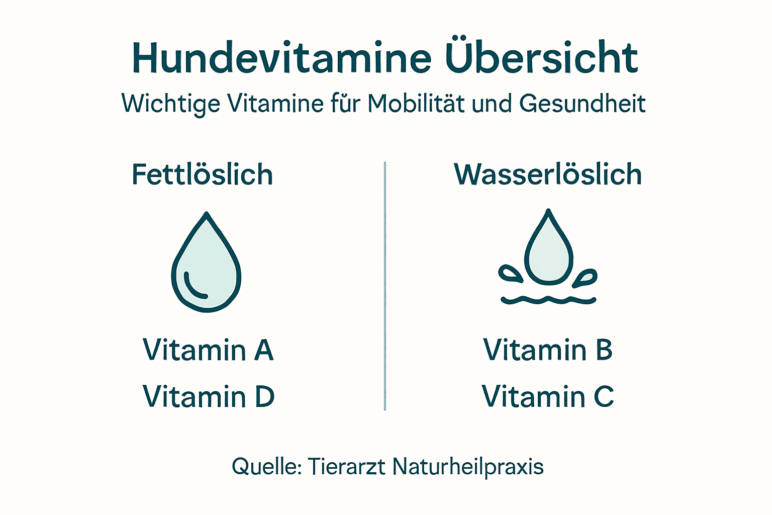 Übersicht: Vitamine für Hunde und ihre Wirkung