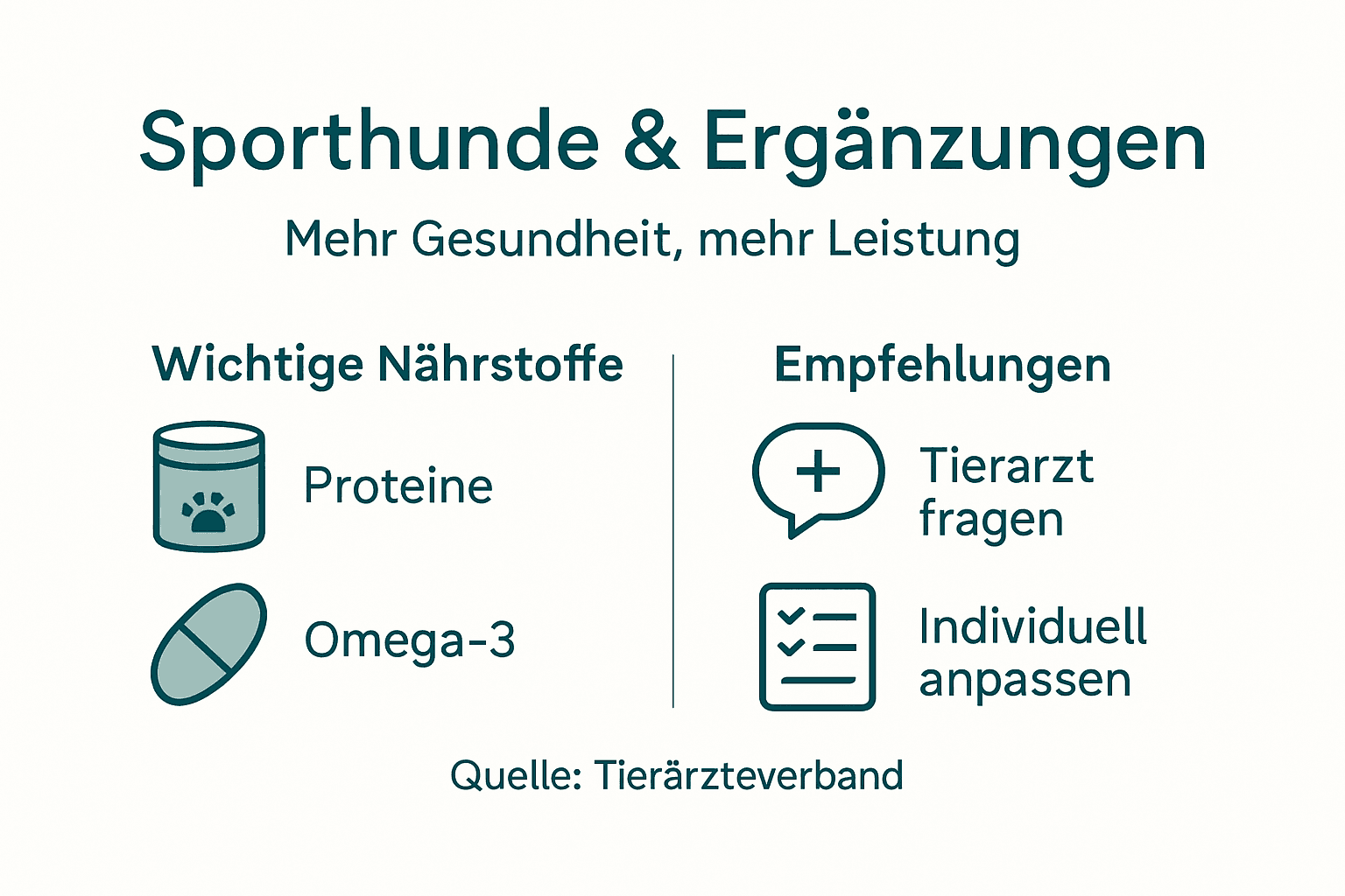 Übersicht: Welche Nahrungsergänzungsmittel sind für aktive Hunde sinnvoll?