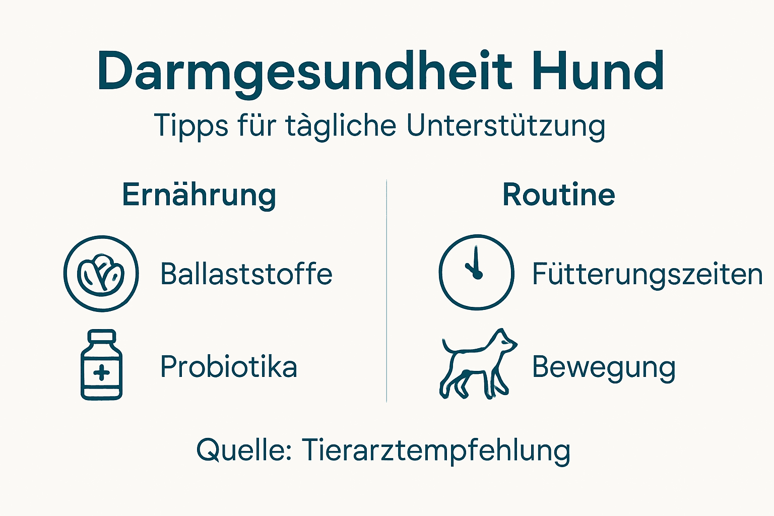 Infografik: So bleibt die Verdauung Ihres Hundes gesund – praktische Tipps für einen glücklichen Hundemagen