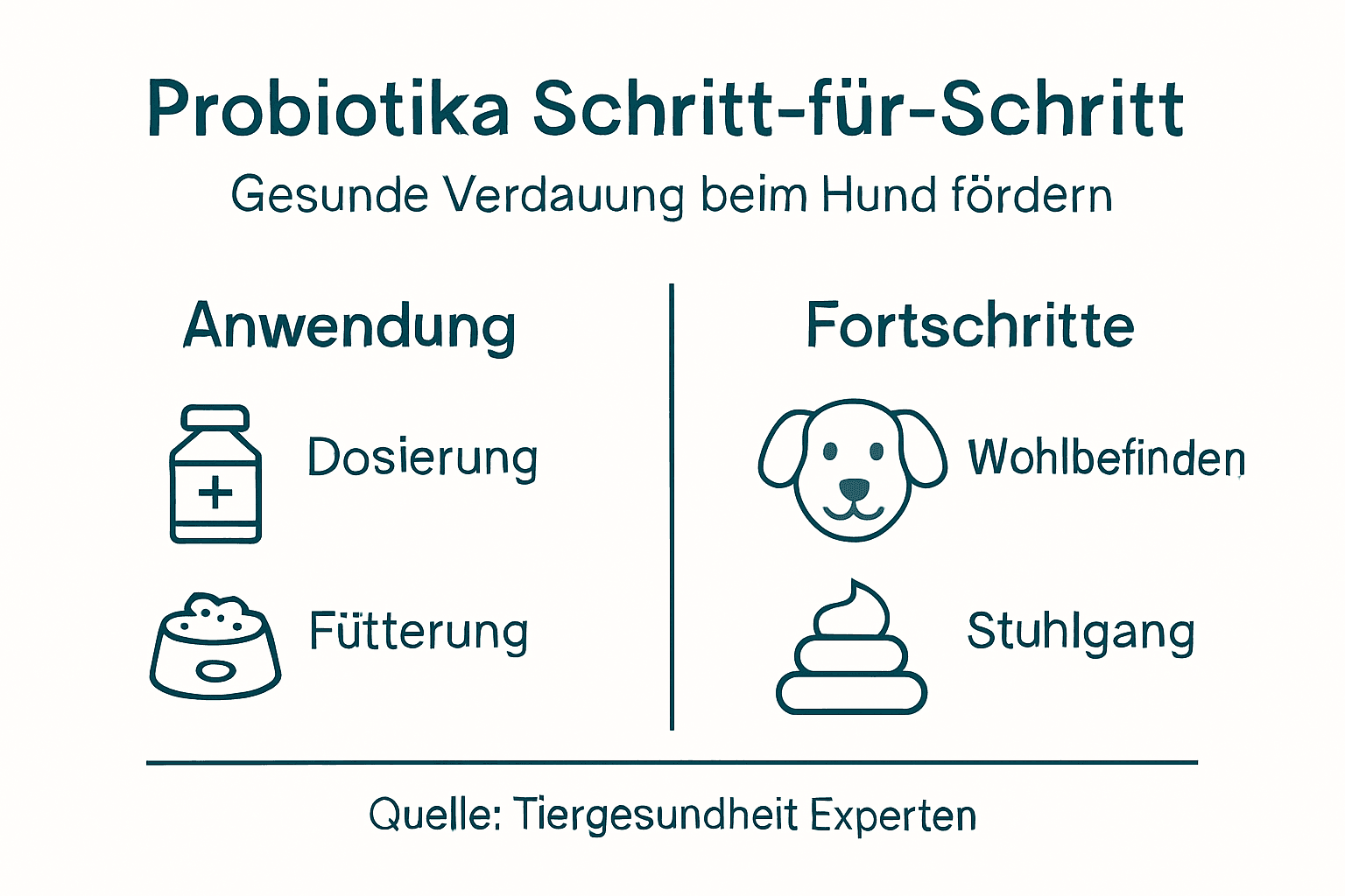 Infografik: Wie Probiotika die Gesundheit Ihres Hundes unterstützen – Ein Überblick