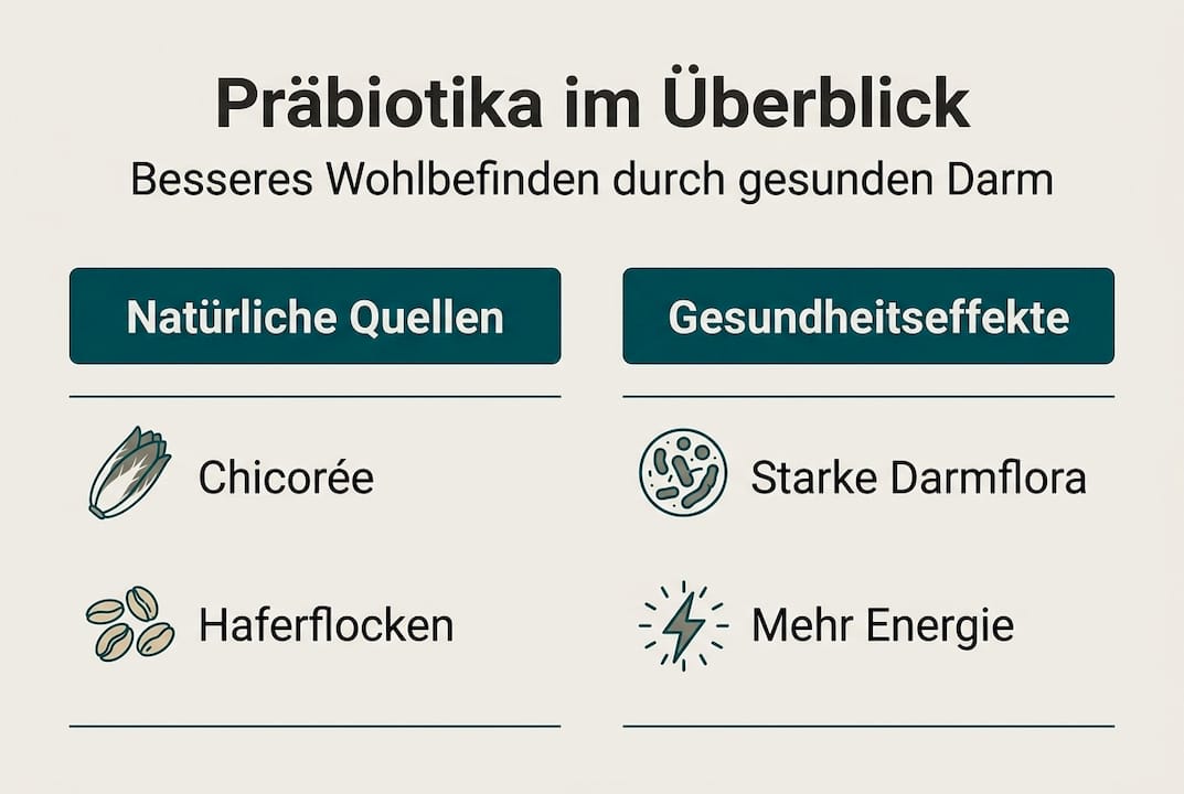 Infografik: Präbiotische Inhaltsstoffe – Wo sie im Hundefutter stecken und wie sie deinem Vierbeiner guttun