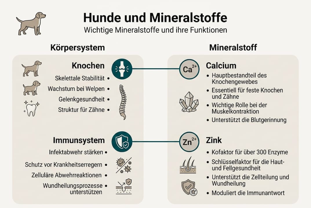 Mineralstoffe für Hunde – Alles Wichtige auf einen Blick (Infografik)