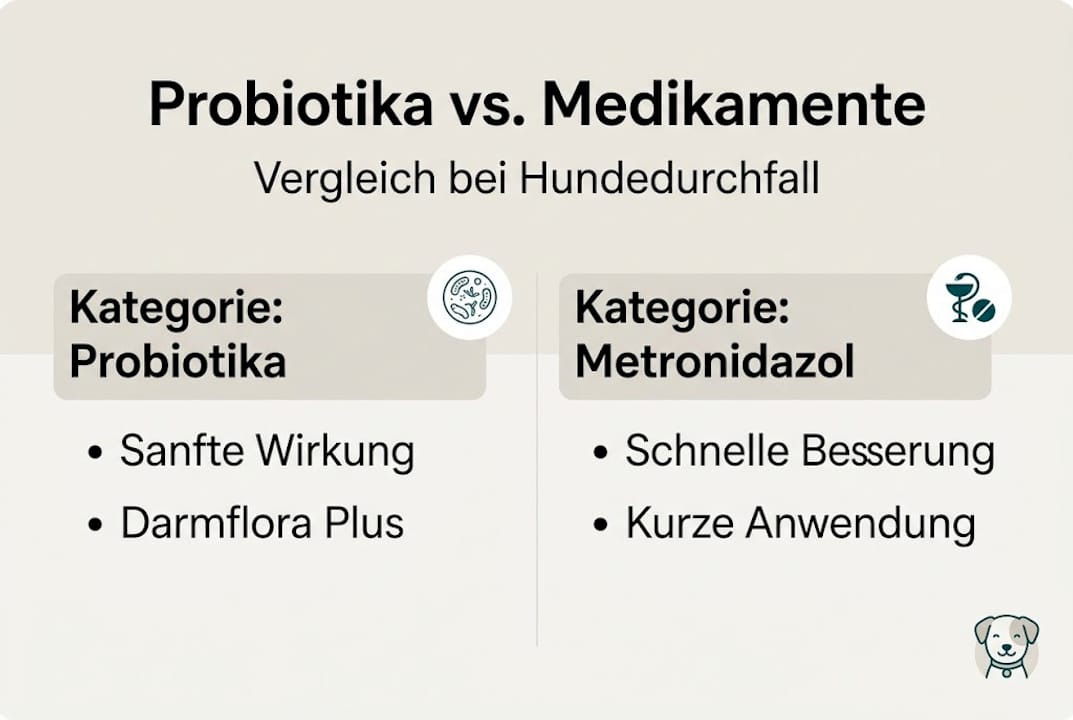 Infografik: Probiotika oder Medikamente – was hilft meinem Hund besser?