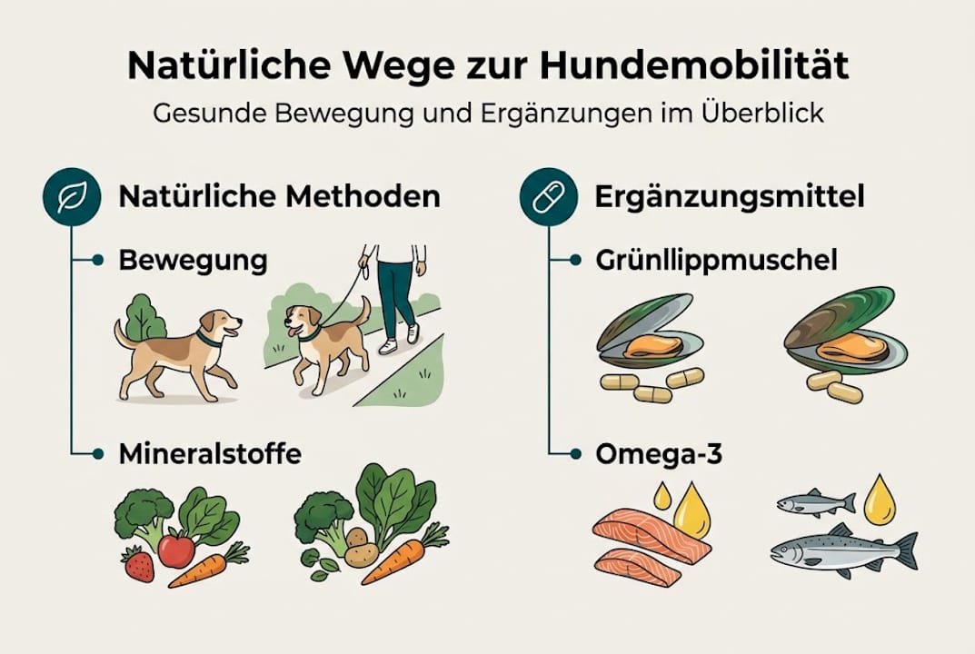 Infografik: So bleibt Ihr Hund mobil – Natürliche Wege zur Bewegungsförderung