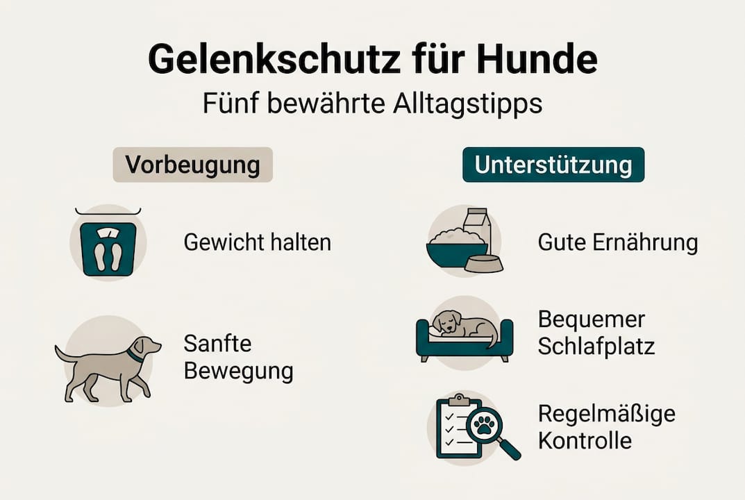 Übersicht: Die besten Tipps für gesunde Hundegelenke auf einen Blick