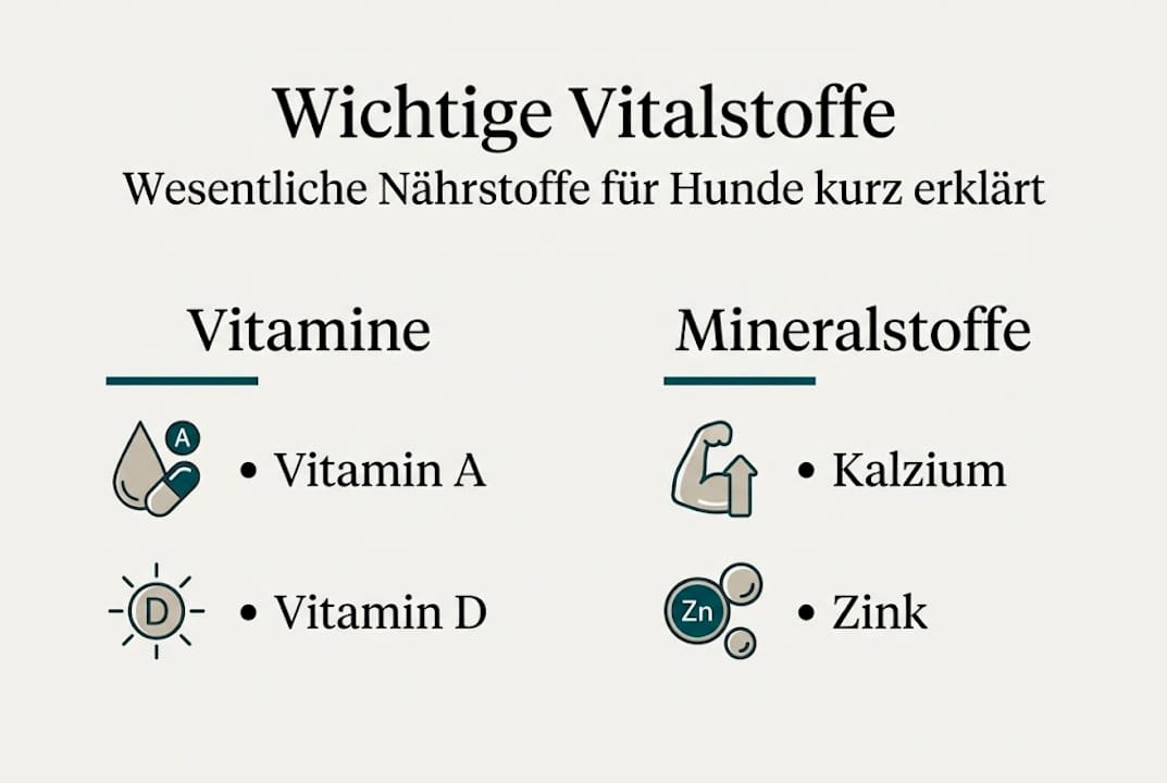 Übersichtsgrafik zu essentiellen Nährstoffen und ihren Gruppen