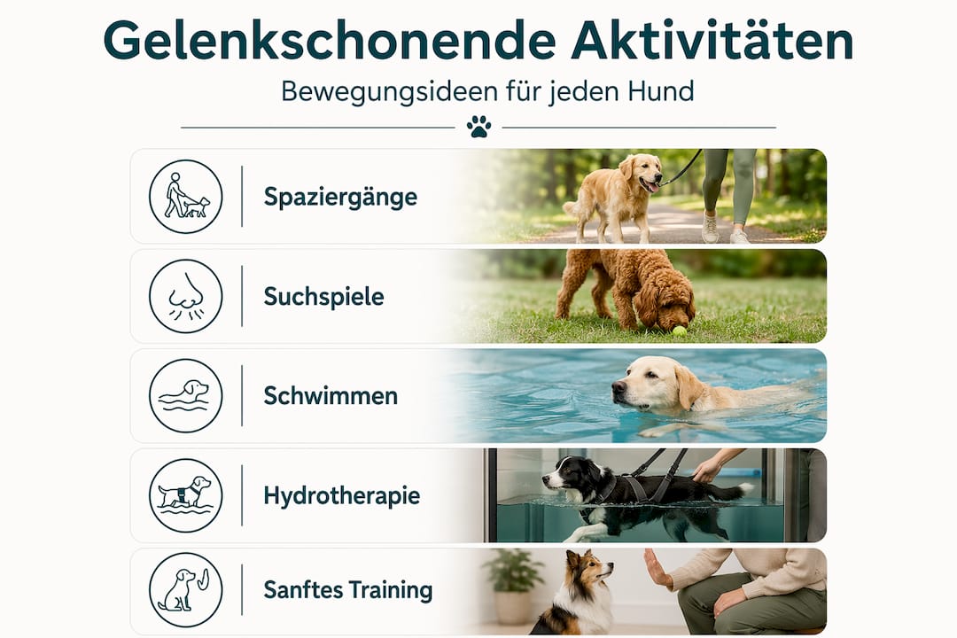 Übersicht: 5 Aktivitäten für Hunde, die die Gelenke schonen