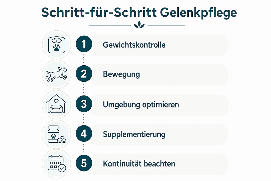 Übersicht: Fünf einfache Schritte für gesunde und bewegliche Gelenke