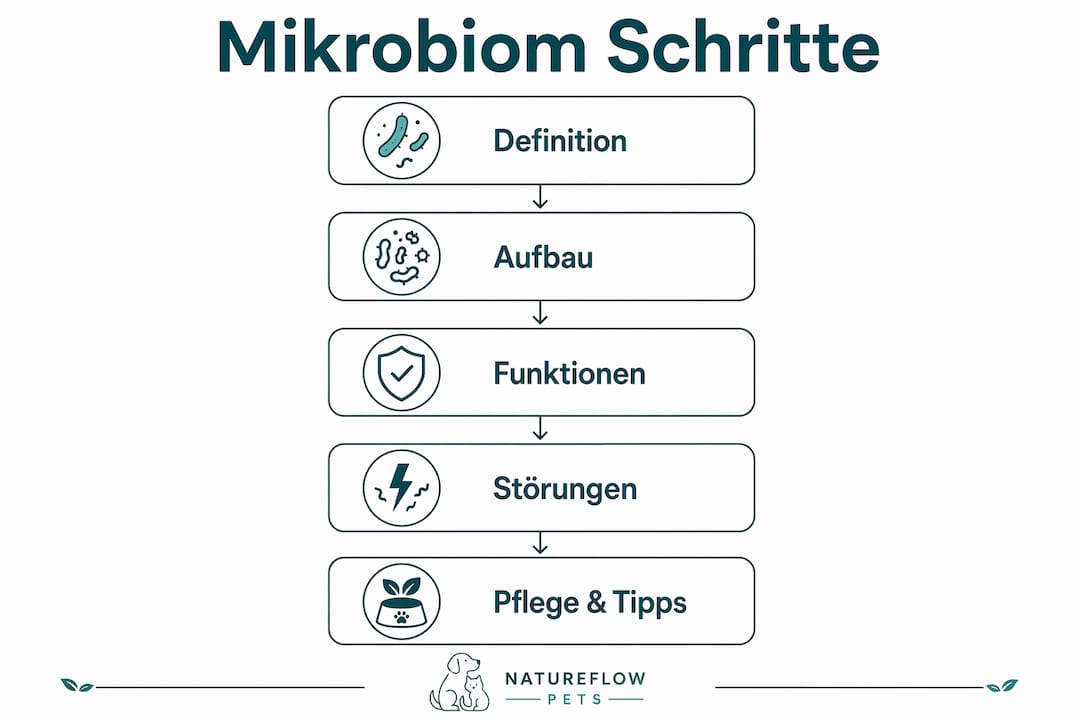 Infografik: So stärkst und pflegst du das Mikrobiom deines Hundes