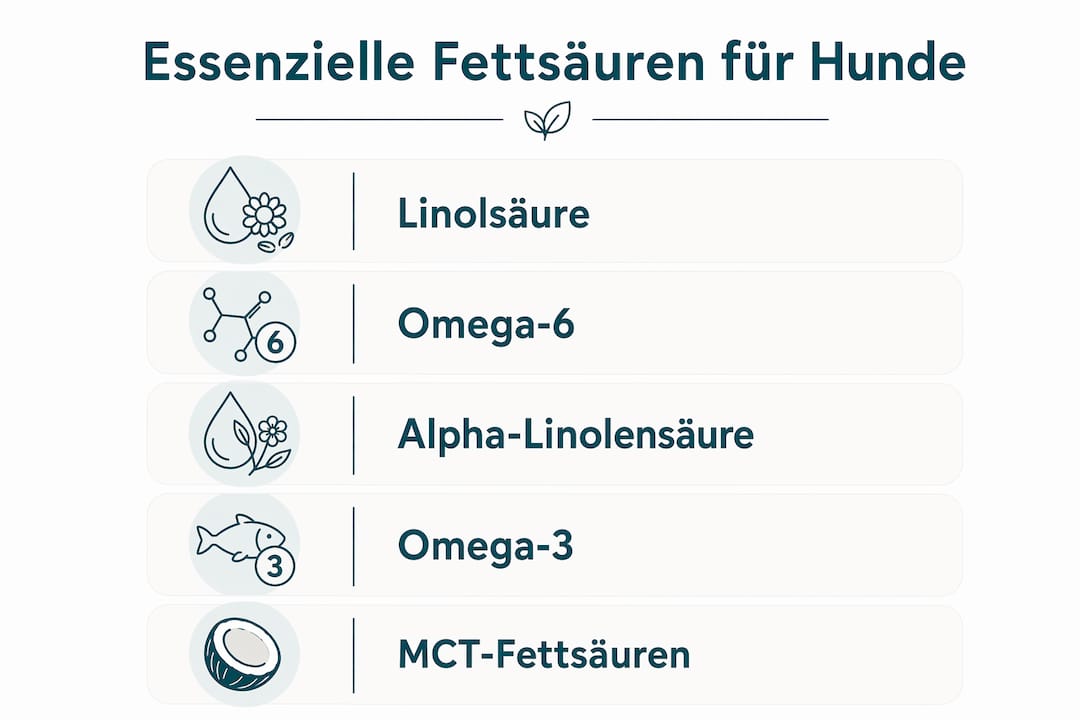 Übersicht: Wichtige Fettsäuren für die Gesundheit Ihres Hundes