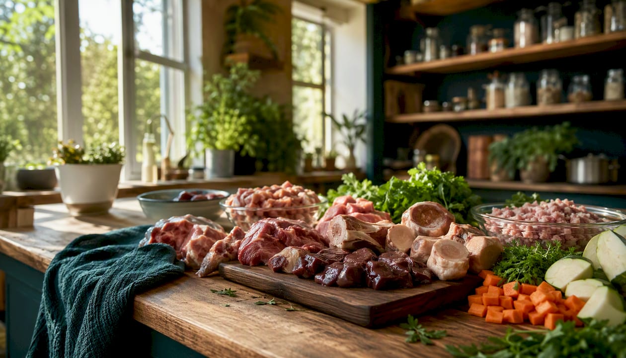 Frische, hochwertige Zutaten und wertvolle Nährstoffe für die artgerechte BARF-Ernährung