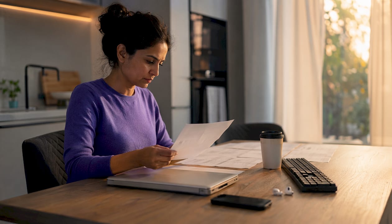 Developer reviewing API documentation at desk