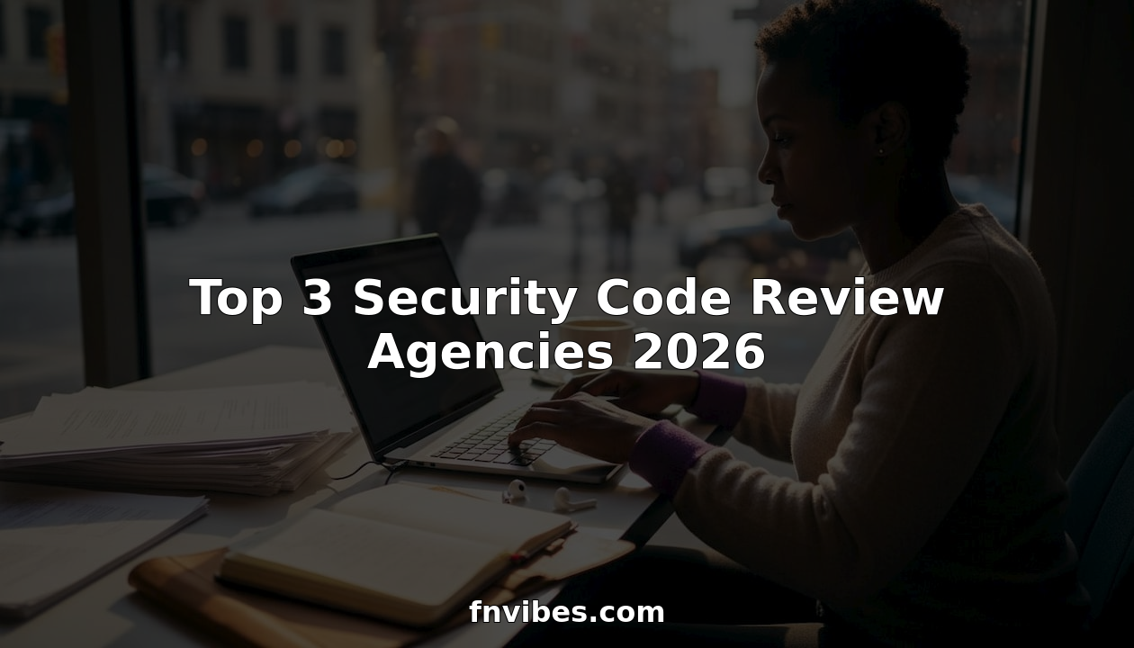Woman working on security code review at desk