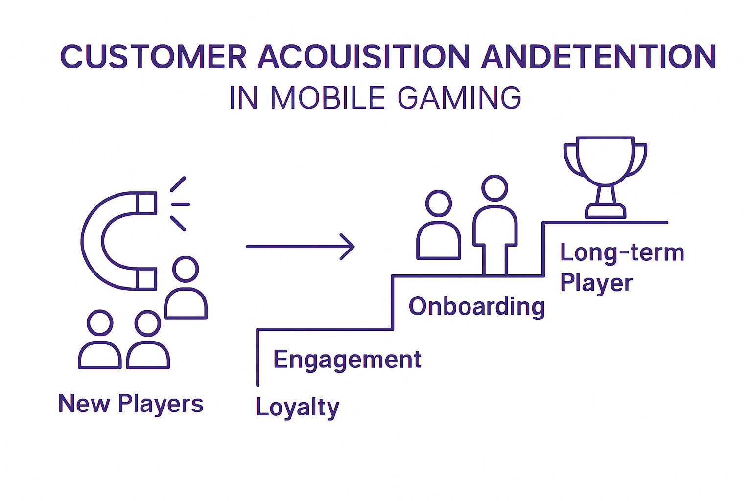 Infographic acquisition vs retention funnel