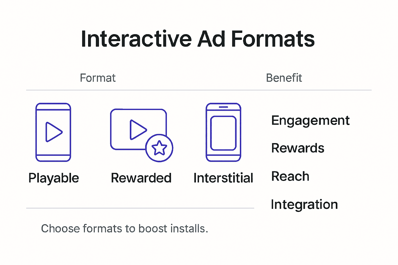 Infographic comparing mobile ad formats