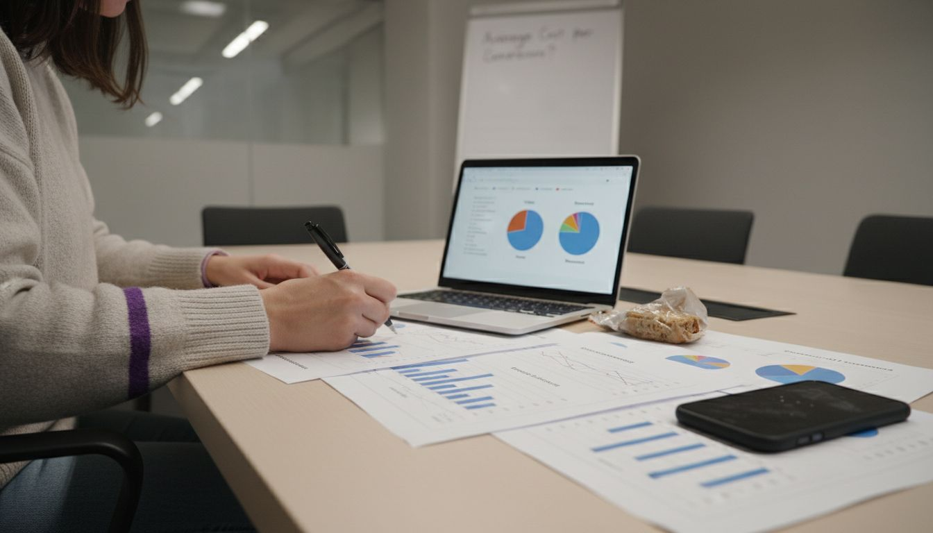 Analyst comparing mobile ad format costs