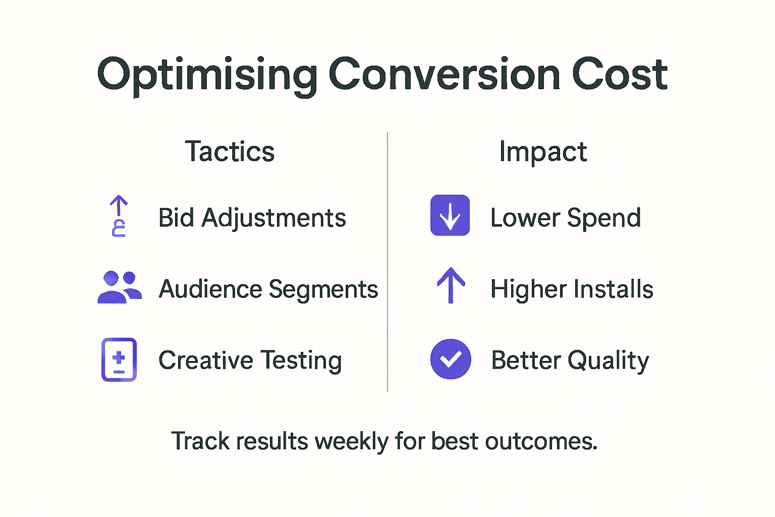 Infographic on strategies to lower conversion cost