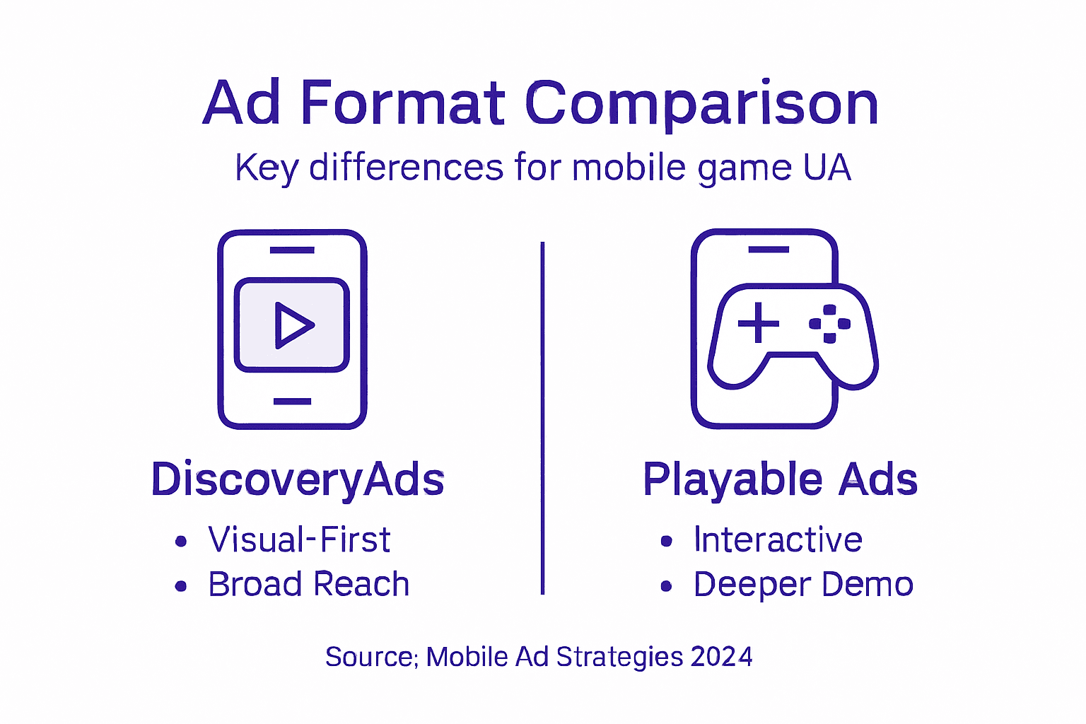 Infographic comparing ad format features