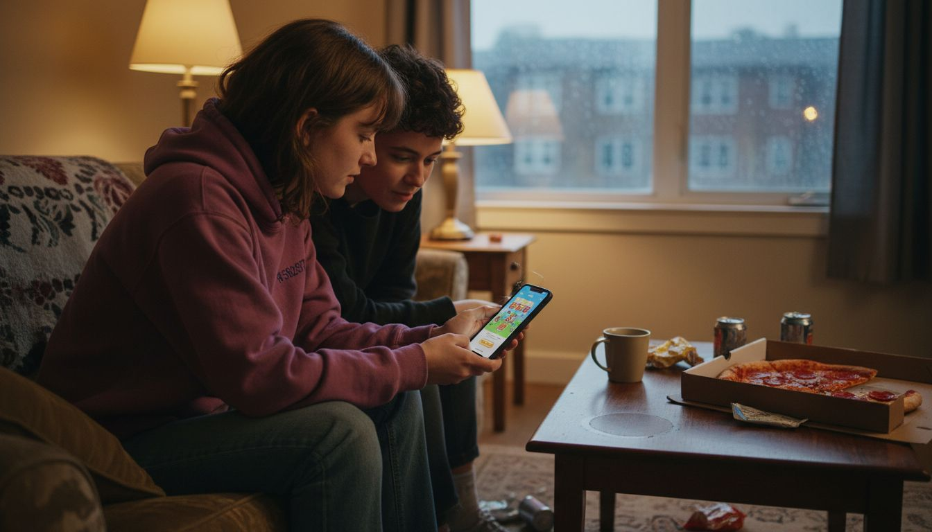 User showing playable ad on smartphone